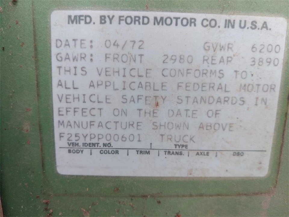 1972 Ford F-Series 5th Gen - Image 20 of 20