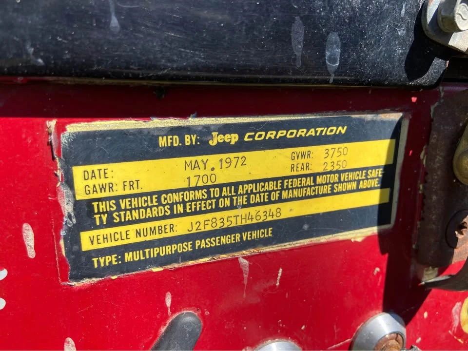 1972 Jeep CJ5 - Image 9 of 12