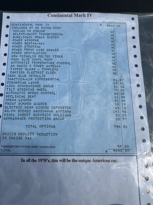 1972 Lincoln Continental 5th Gen - Image 11 of 19