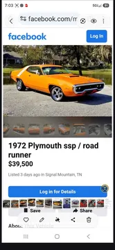 1972 Plymouth Roadrunner 2 Door