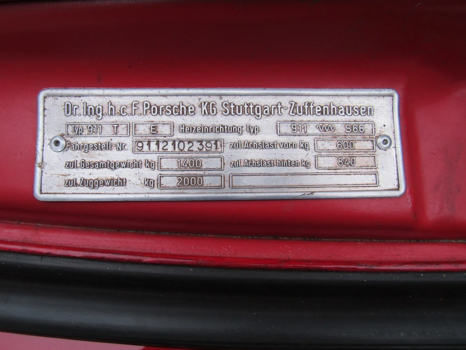 1972 Porsche 911 T F-Body LWB - Image 29 of 31