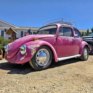 1972 Volkswagen Beetle #PinkBeetle Hatchback 2D