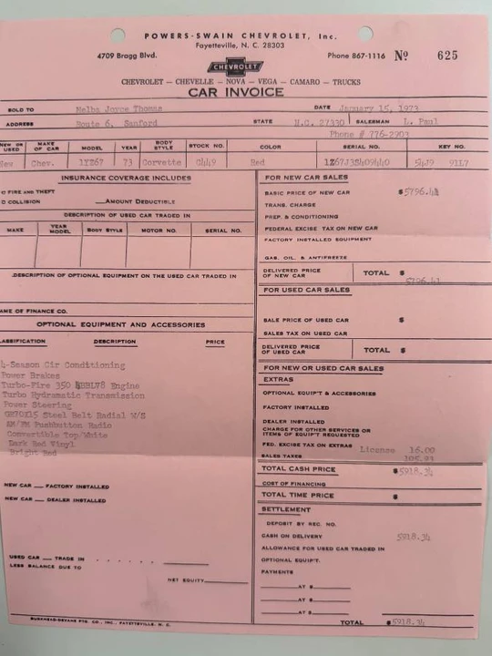 1973 Chevrolet Corvette C3 - Image 23 of 24