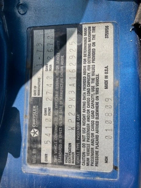 1973 Dodge Charger 3rd Gen - Image 10 of 18