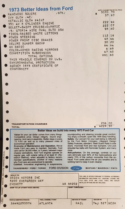 1973 Ford Ranchero 5th-7th Gen - Image 3 of 24