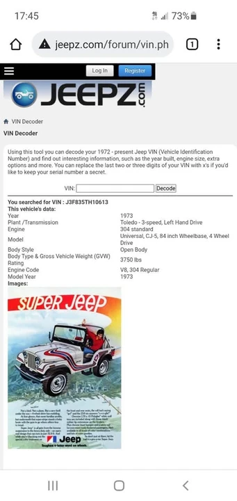 1973 Jeep CJ5 - Image 7 of 9