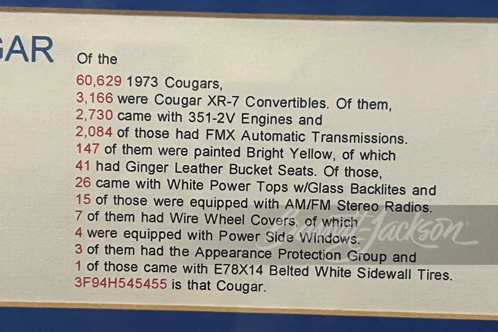 1973 Mercury Cougar 2nd Gen - Image 4 of 10