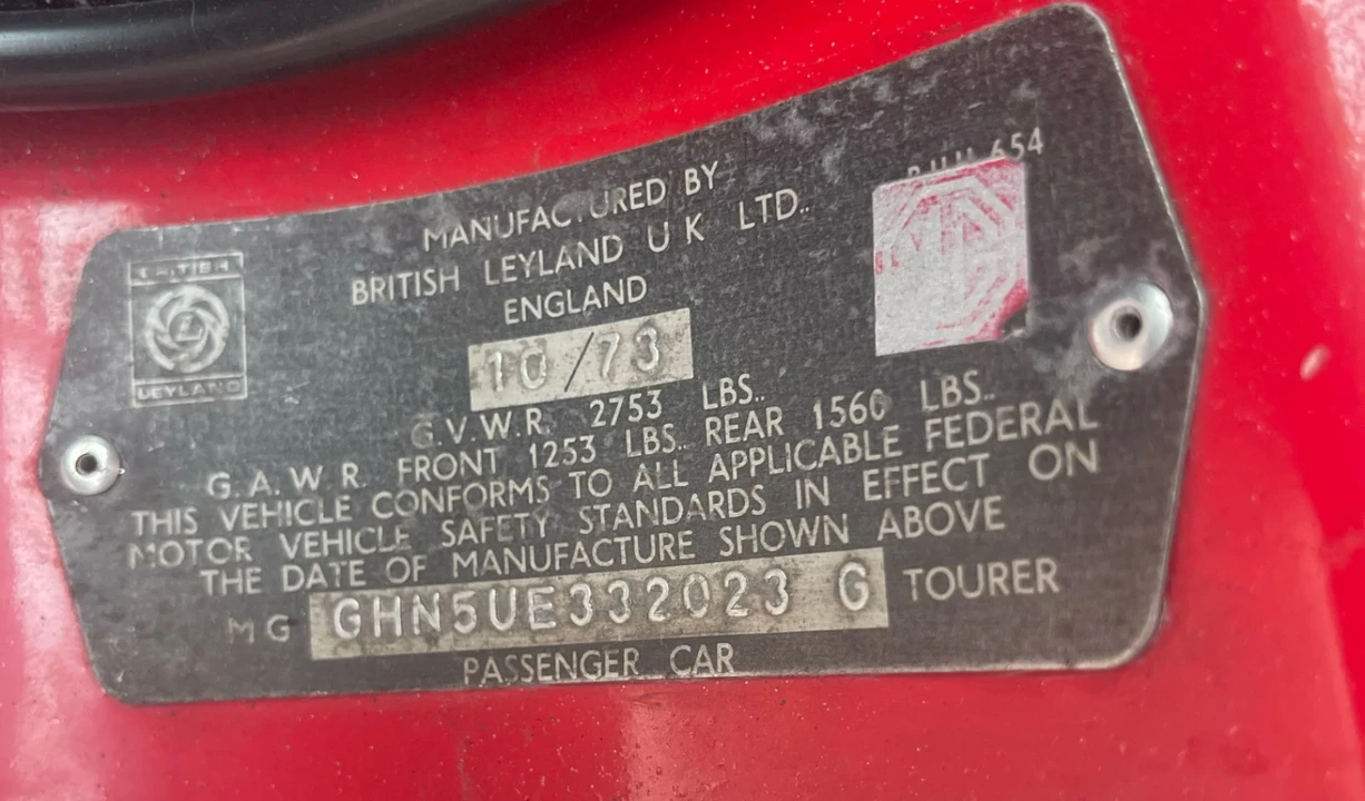 1973 MG MGB - Image 18 of 18
