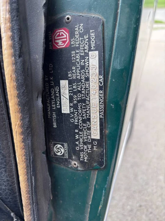 1973 MG Midget - Image 8 of 8