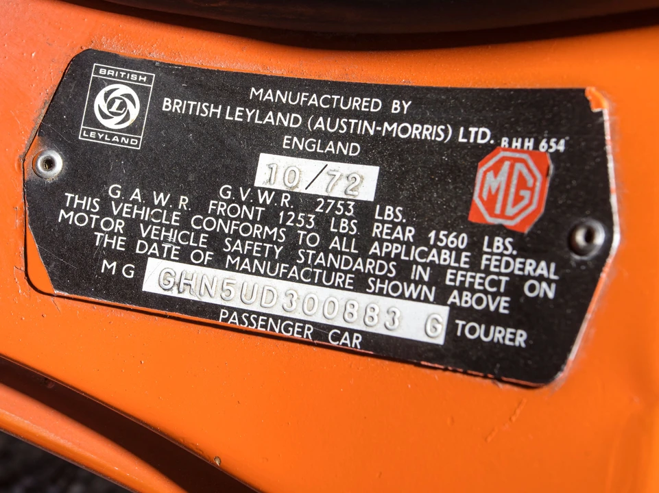 1973 MG MGB Roadster - Image 12 of 28
