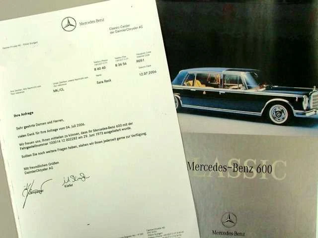 1973 Mercedes-Benz 600 Pullman - Image 2 of 9