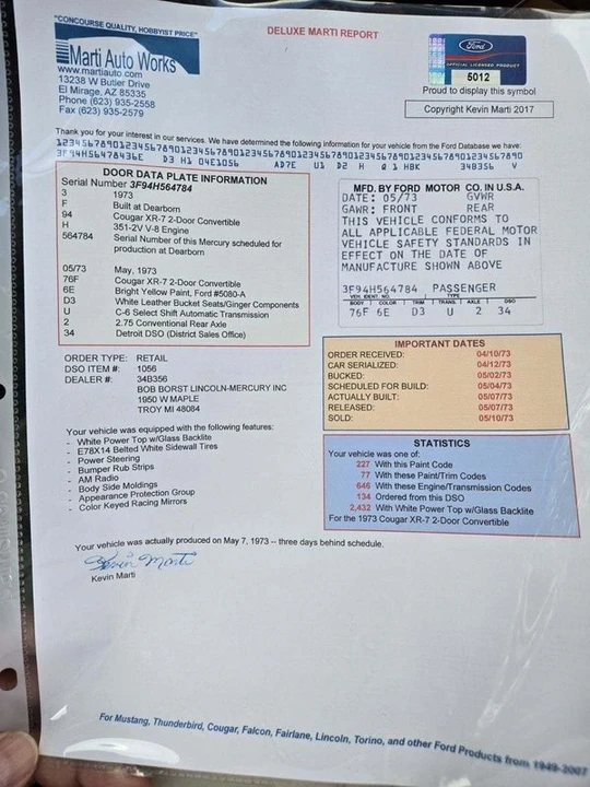 1973 Mercury Cougar 2nd Gen - Image 18 of 20