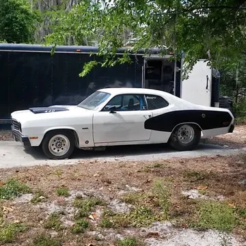 1973 Plymouth Gold Duster Drag Car