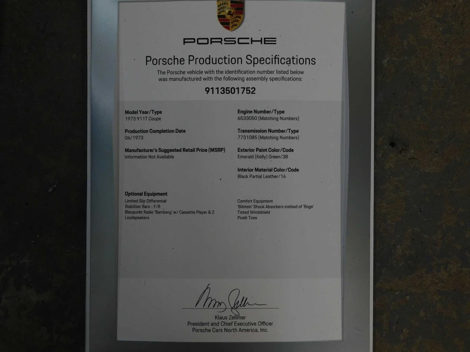 1973 Porsche 911 T F-Body LWB - Image 2 of 8