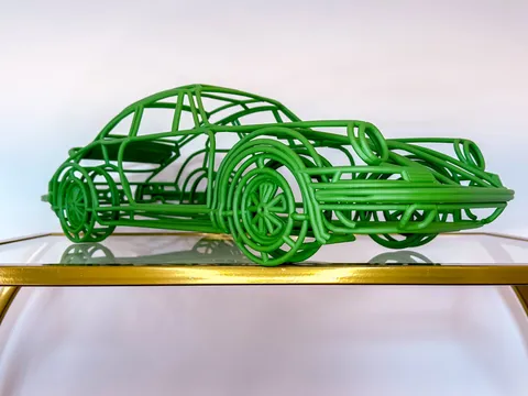 1973 Porsche 911 Carrera RS 1:7 Scale Wireframe Model