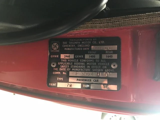 1973 Triumph TR6 (US-spec) - Image 27 of 31