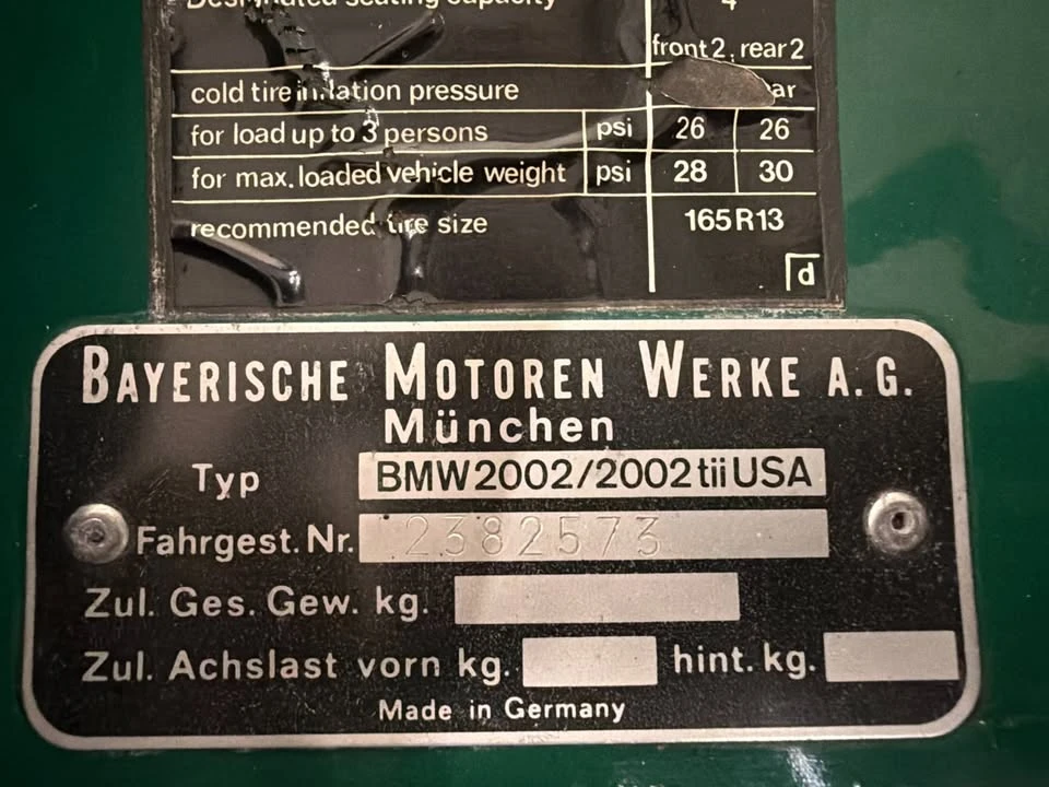 1974 BMW 2002tii - Image 20 of 20