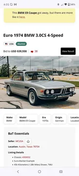 1974 BMW 3.0 CS