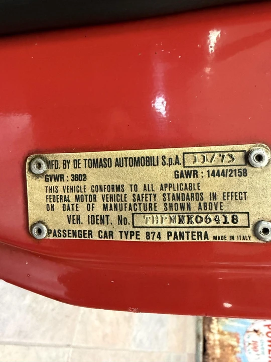 1974 DeTomaso Pantera - Image 10 of 21