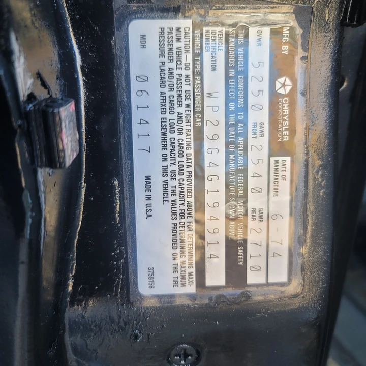1974 Dodge Charger 3rd Gen - Image 14 of 20