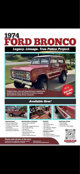 1974 Ford Bronco 1st Gen - Image 18 of 18