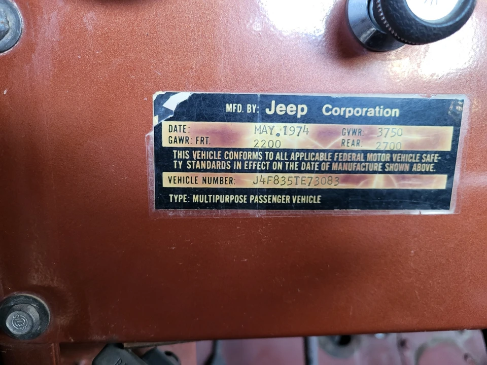 1974 Jeep CJ5 - Image 8 of 10