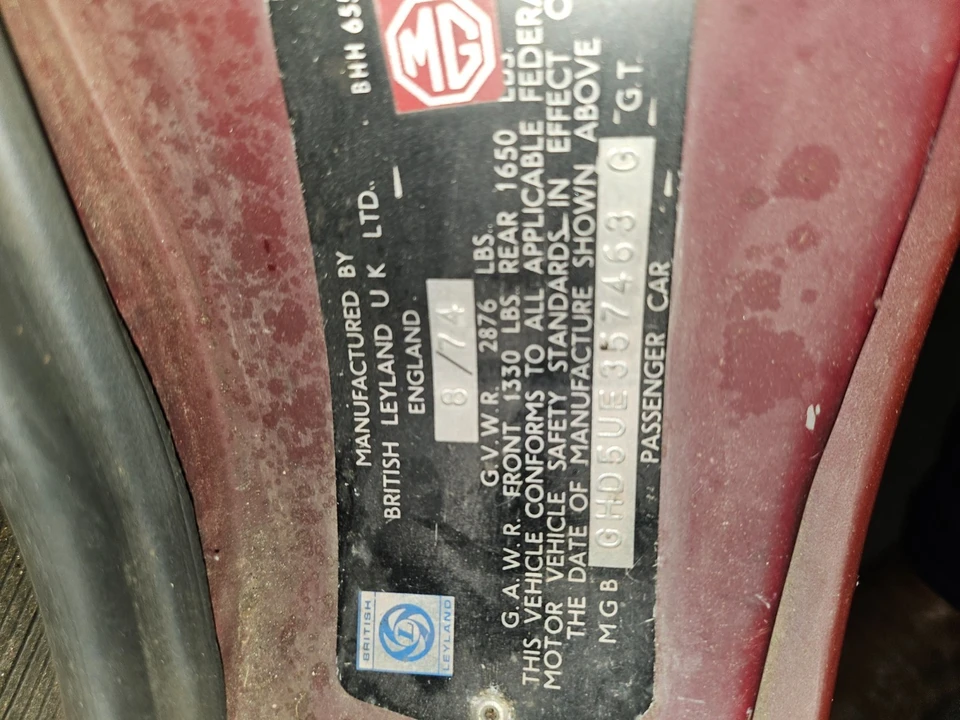 1974 MG MGB - Image 5 of 10