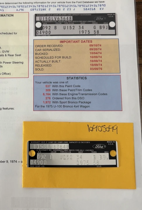 1975 Ford Bronco 1st Gen - Image 4 of 5