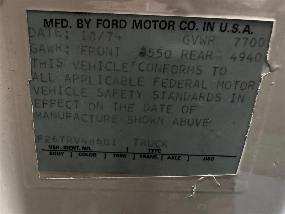 1975 Ford F-Series 6th Gen - Image 9 of 31