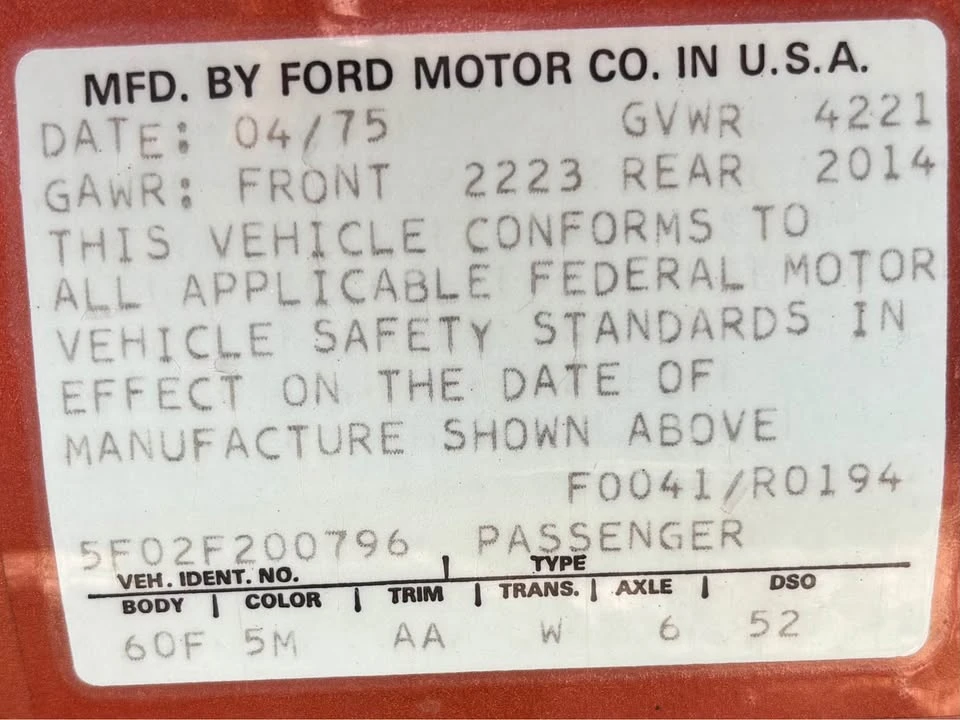 1975 Ford Mustang 2nd Gen - Image 19 of 20