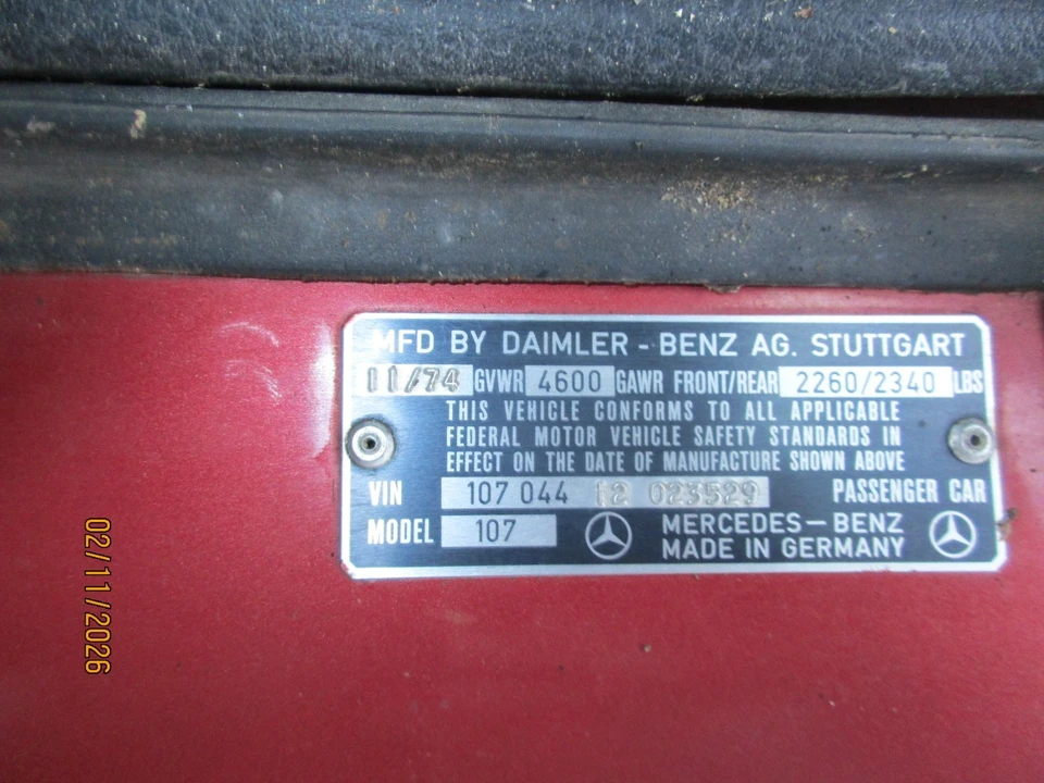 1975 Mercedes-Benz R107 SL-Class - Image 17 of 17