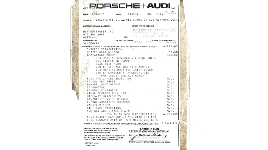 1975 Porsche 914/4 - Image 11 of 11