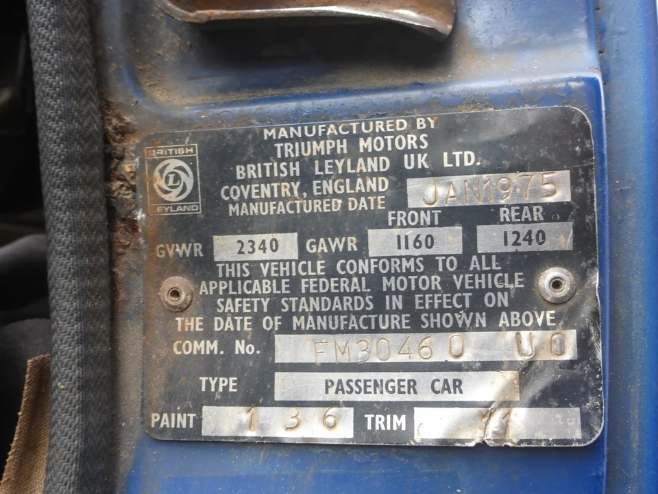 1975 Triumph Spitfire 1500 - Image 18 of 21