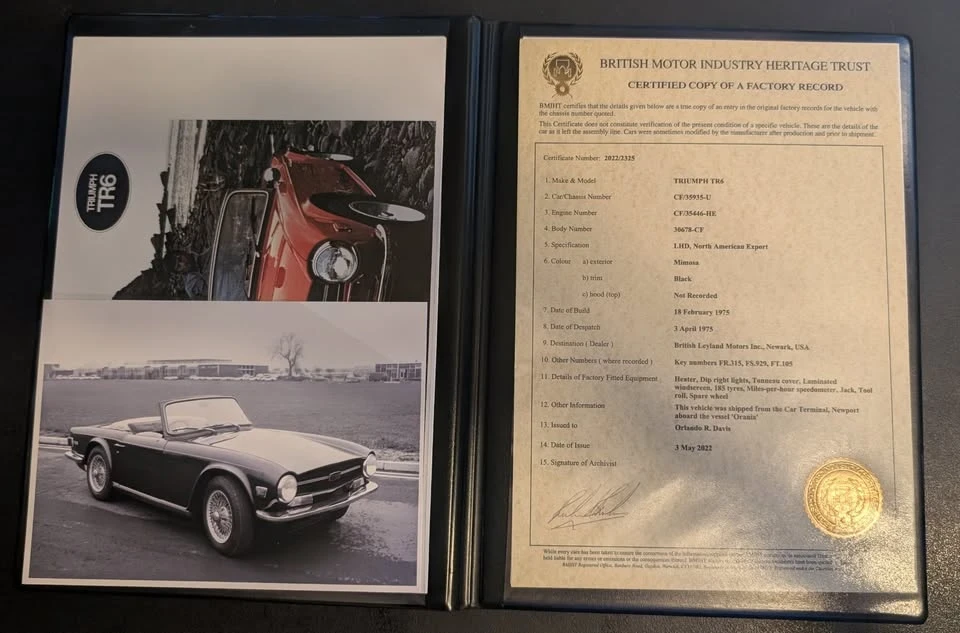 1975 Triumph TR6 (US-spec) - Image 12 of 13