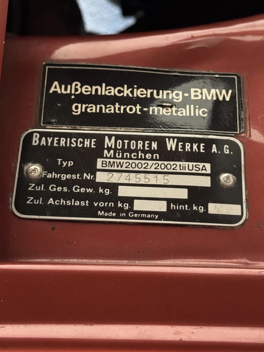 1976 BMW 2002 - Image 5 of 6