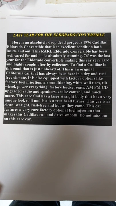 1976 Cadillac Eldorado 9th Gen - Image 15 of 15