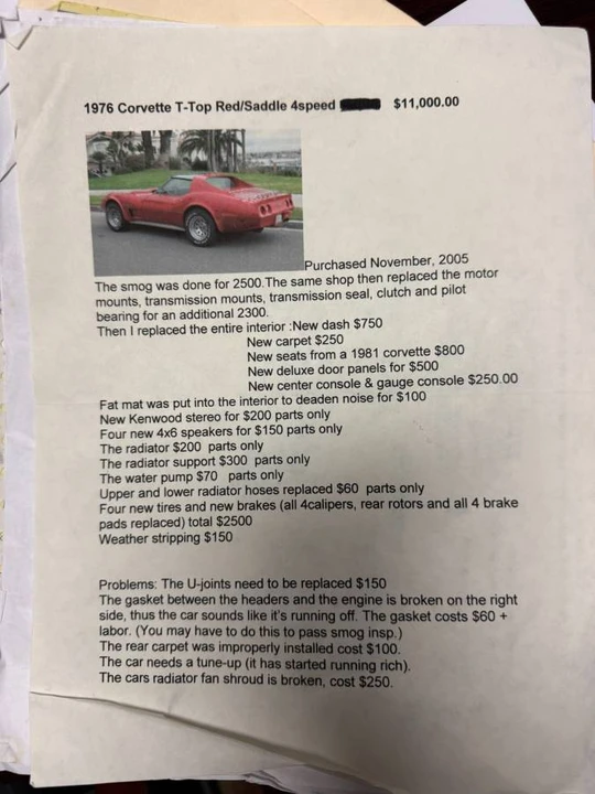 1976 Chevrolet Corvette C3 - Image 20 of 20