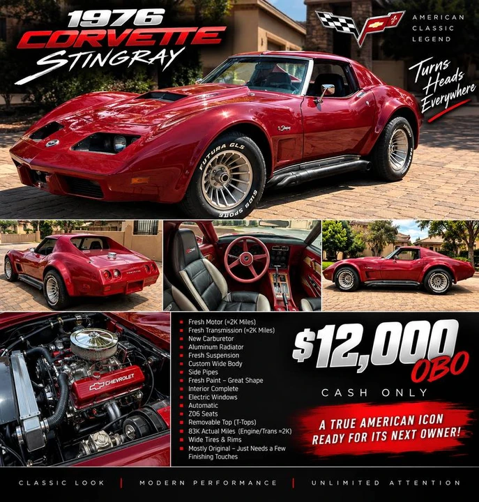 1976 Chevrolet Corvette C3 - Image 11 of 11