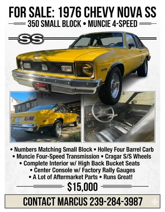 1976 Chevrolet Nova 4th Gen - Image 8 of 8