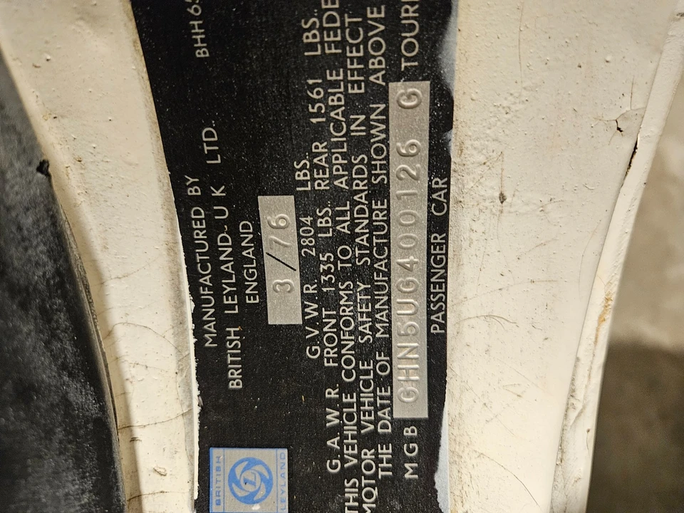 1976 MG MGB Roadster - Image 7 of 7
