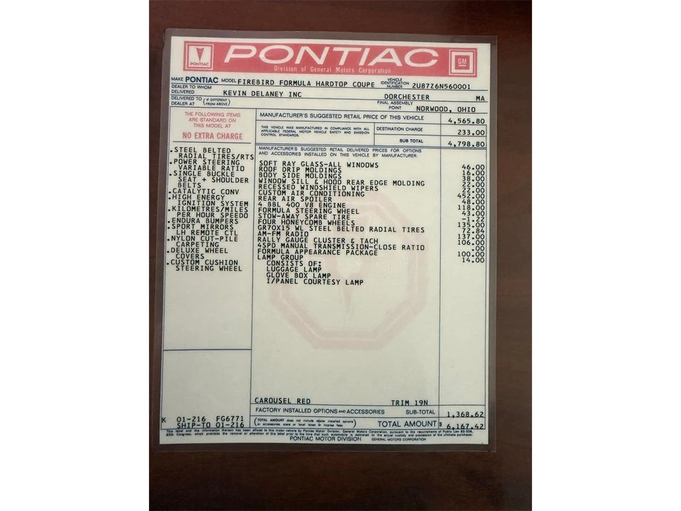 1976 Pontiac Firebird Formula 2nd Gen - Image 3 of 31