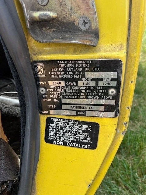 1976 Triumph Spitfire 1500 - Image 3 of 21