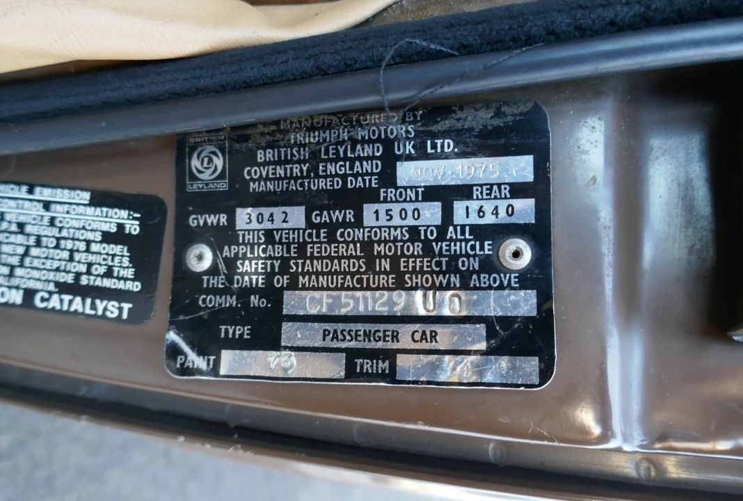 1976 Triumph TR6 (US-spec) - Image 18 of 21