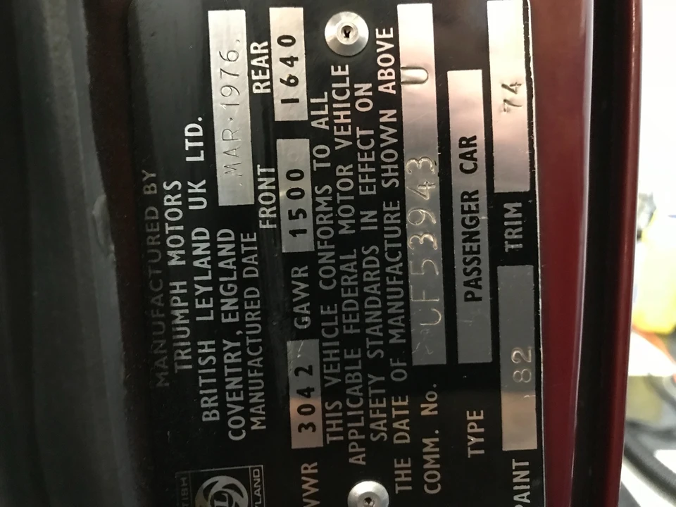 1976 Triumph TR6 (US-spec) - Image 31 of 31