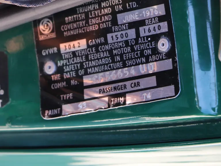 1976 Triumph TR6 (US-spec) - Image 18 of 31