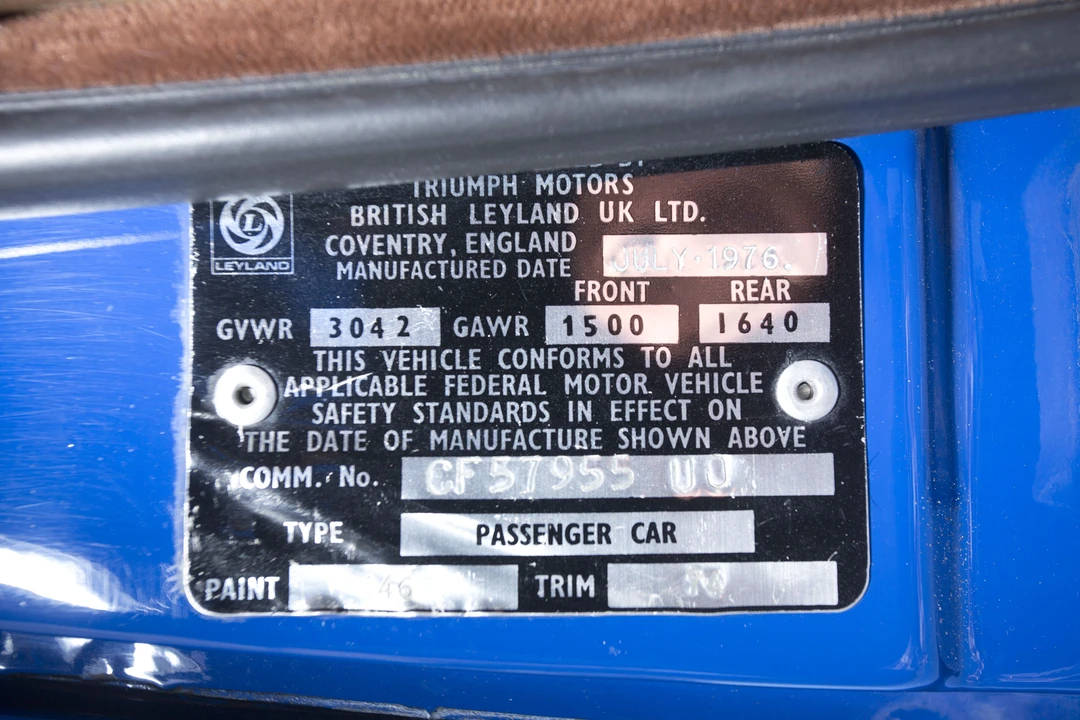 1976 Triumph TR6 (US-spec) - Image 9 of 31