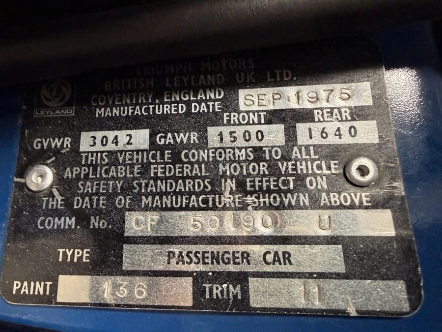 1976 Triumph TR6 (US-spec) - Image 17 of 17