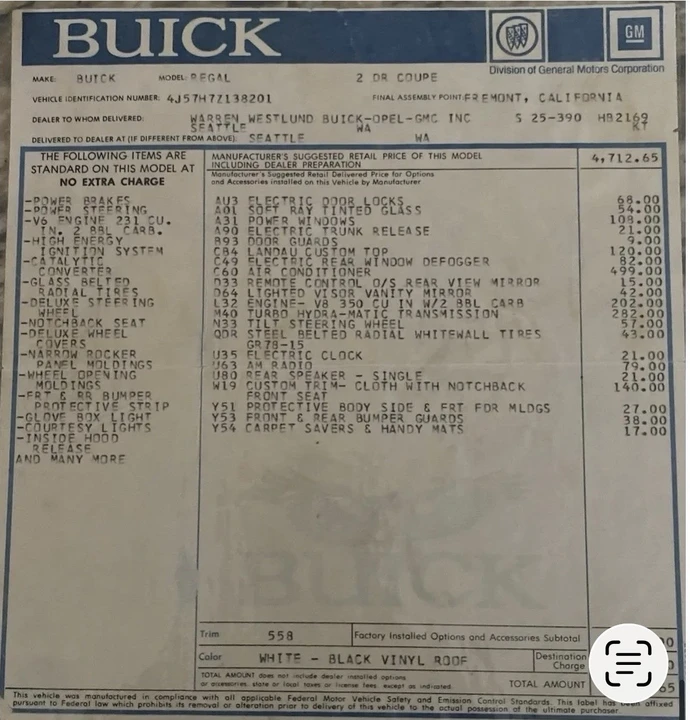 1977 Buick Regal - Image 12 of 31