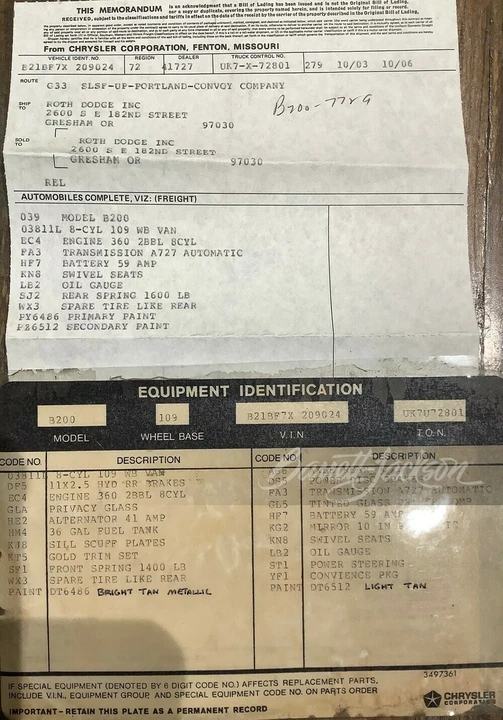 1977 Dodge Ram Van - Image 9 of 18