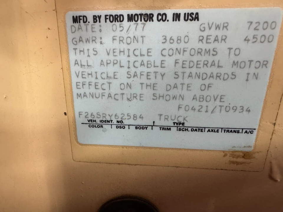 1977 Ford F-Series 6th Gen - Image 17 of 21